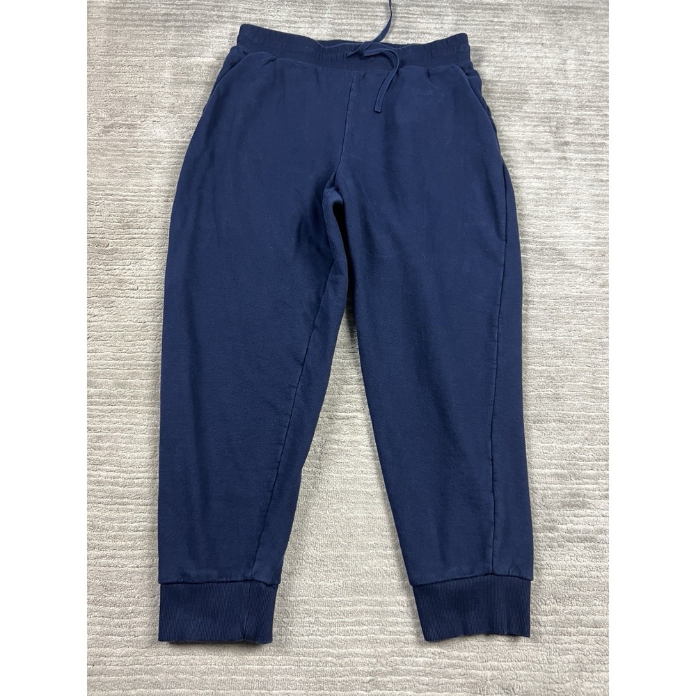 Crown & Ivy Pants Womens Large Blue Elastic Waist Pull On Cotton Athletic Jogger